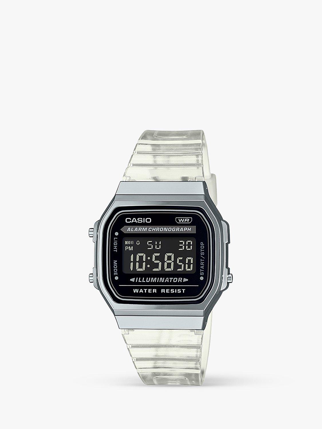 Casio digital watch clear/black - British product