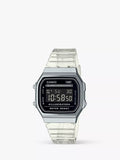 Casio digital watch clear/black - British product