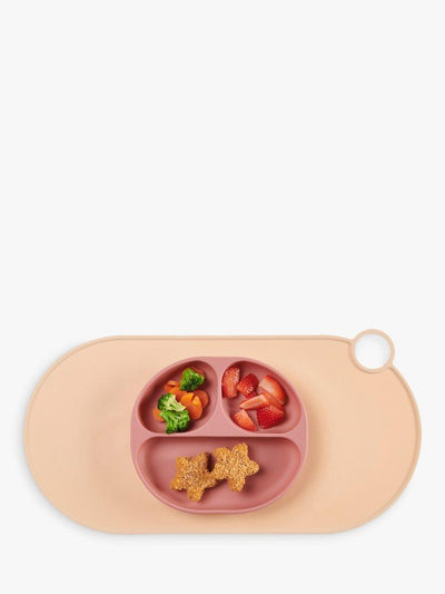 John Lewis Silikon Skål med Sugkopp for Baby med Delte Områder og Skrå Sider- Kjøp online hos McGrocer