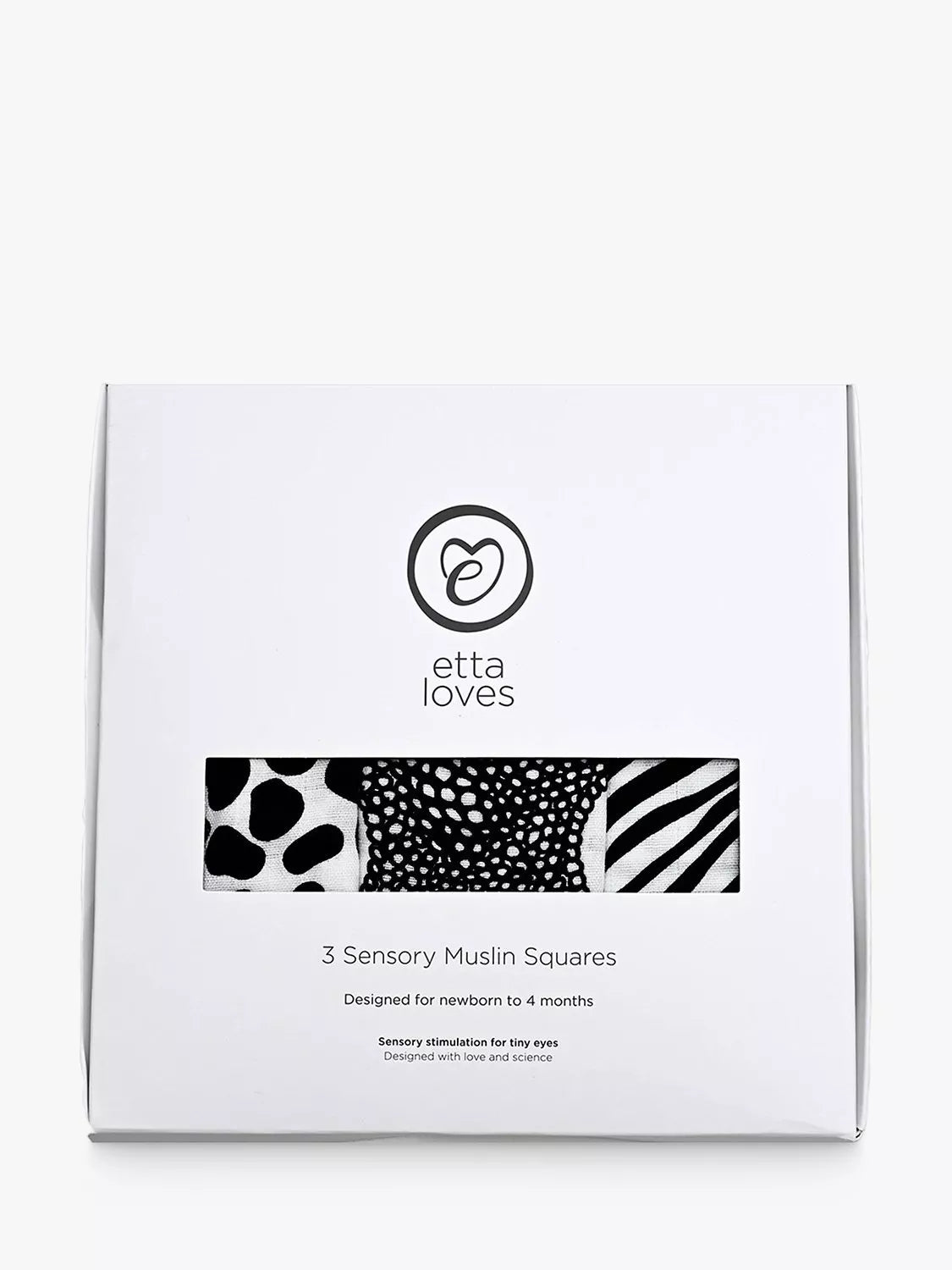 Etta Loves animal print sensory muslin squares pack of 3 - British product