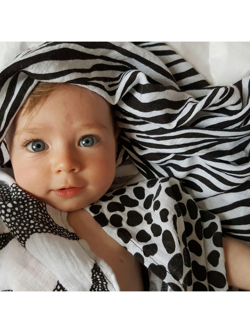 Etta Loves animal print sensory muslin squares pack of 3 - British product