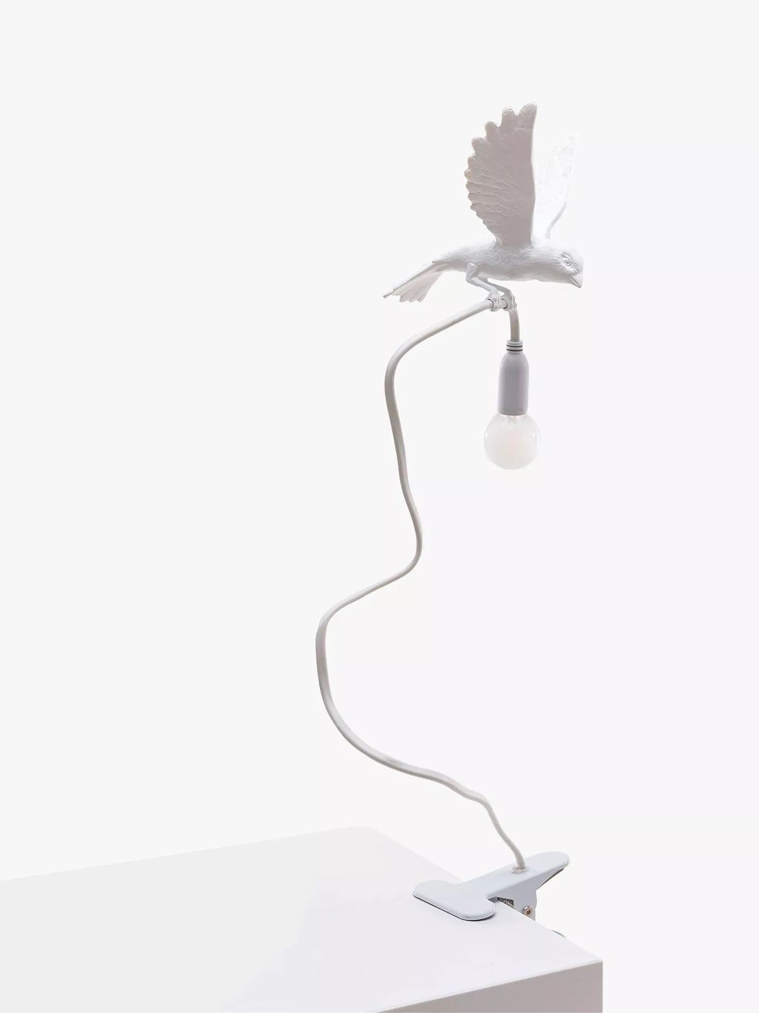 Seletti Sparrow Table Lamp white resin large, imported from the UK