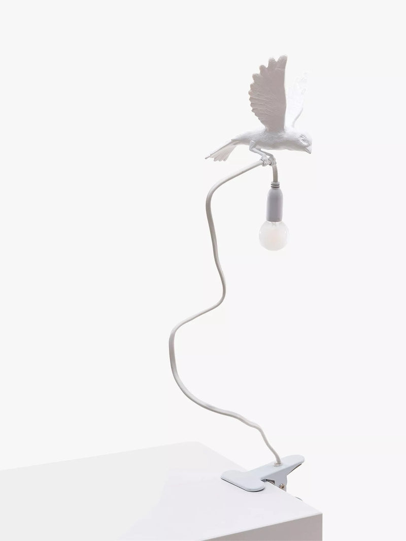 Seletti Sparrow Table Lamp white resin large, imported from the UK