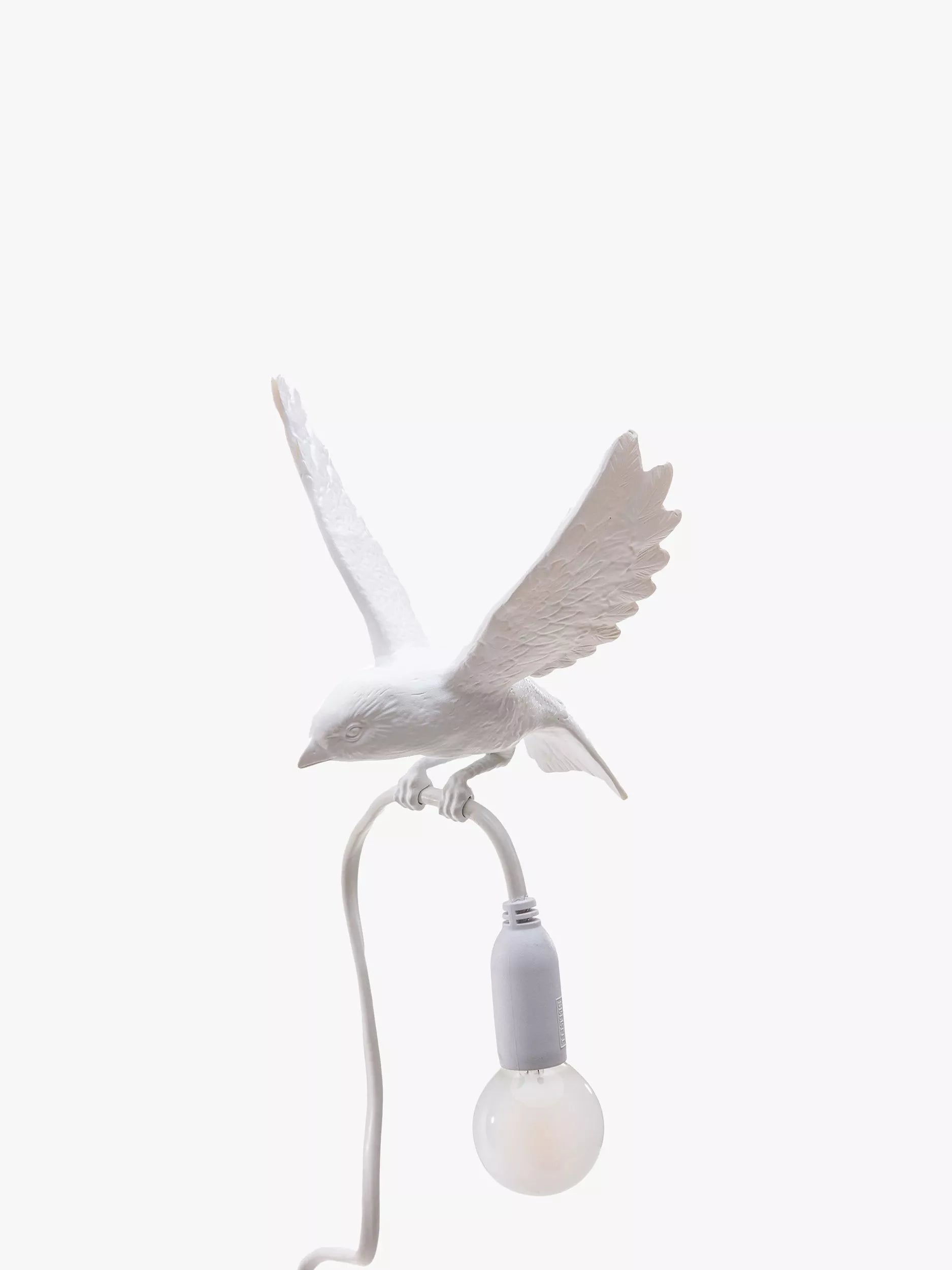 Seletti Sparrow Table Lamp white resin large, imported from the UK