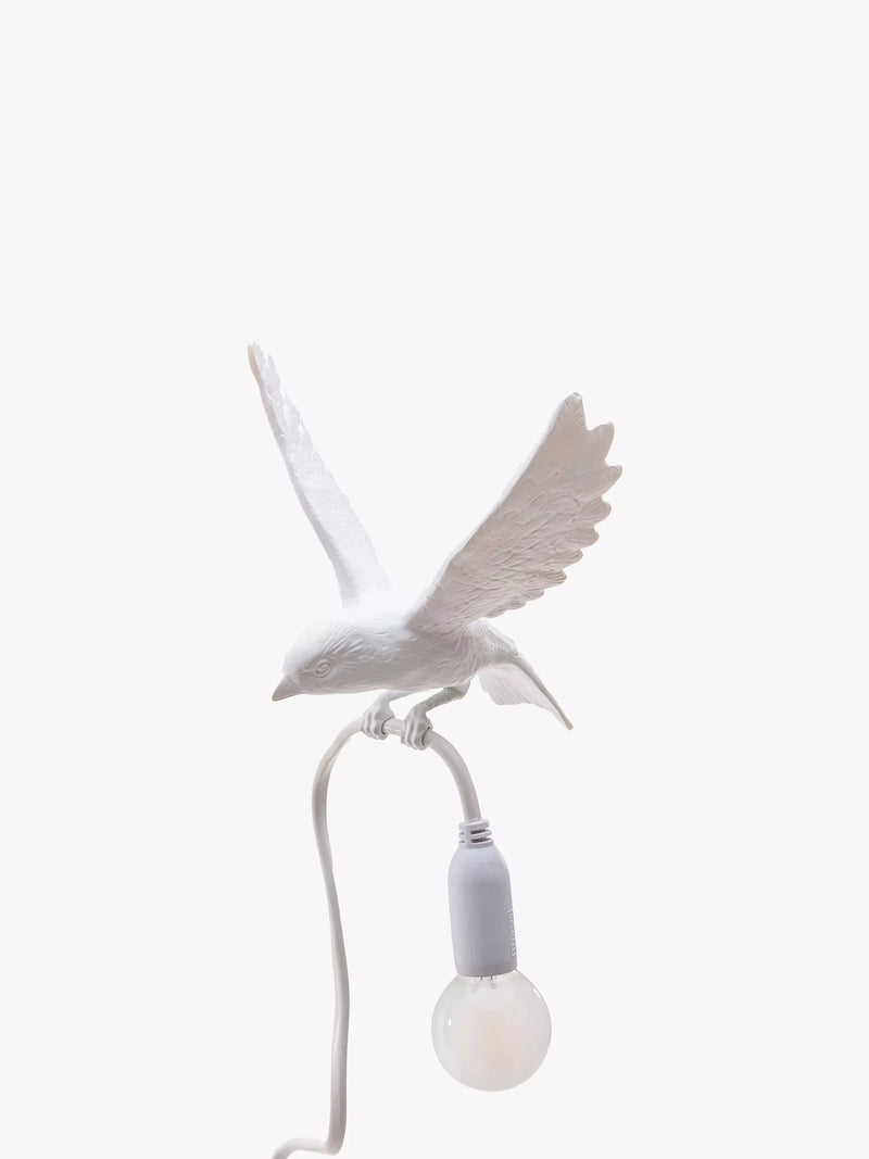 Seletti Sparrow Table Lamp white resin large, imported from the UK
