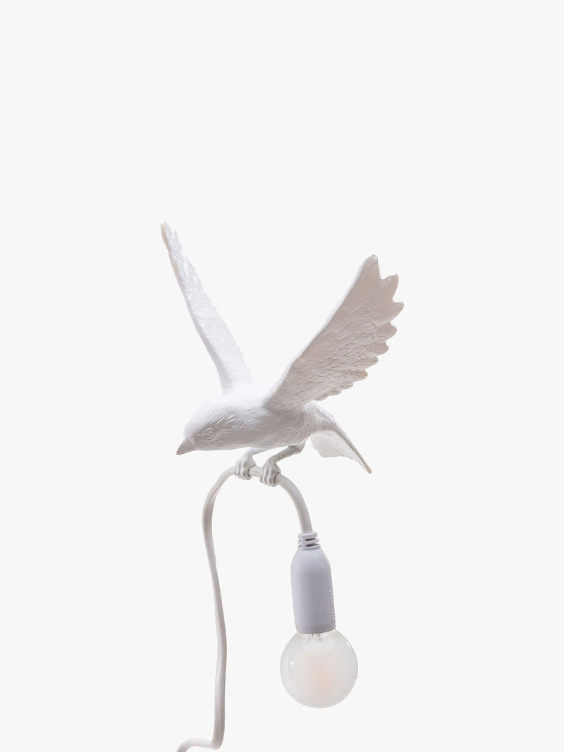 Seletti Sparrow Table Lamp white resin large, imported from the UK