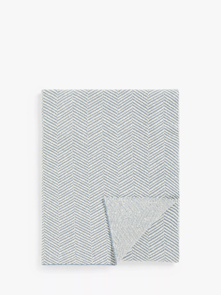 John Lewis Herringbone Knit Throw