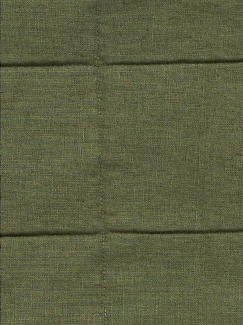 John Lewis Linen Blend Quilted Bedspread - Avocado