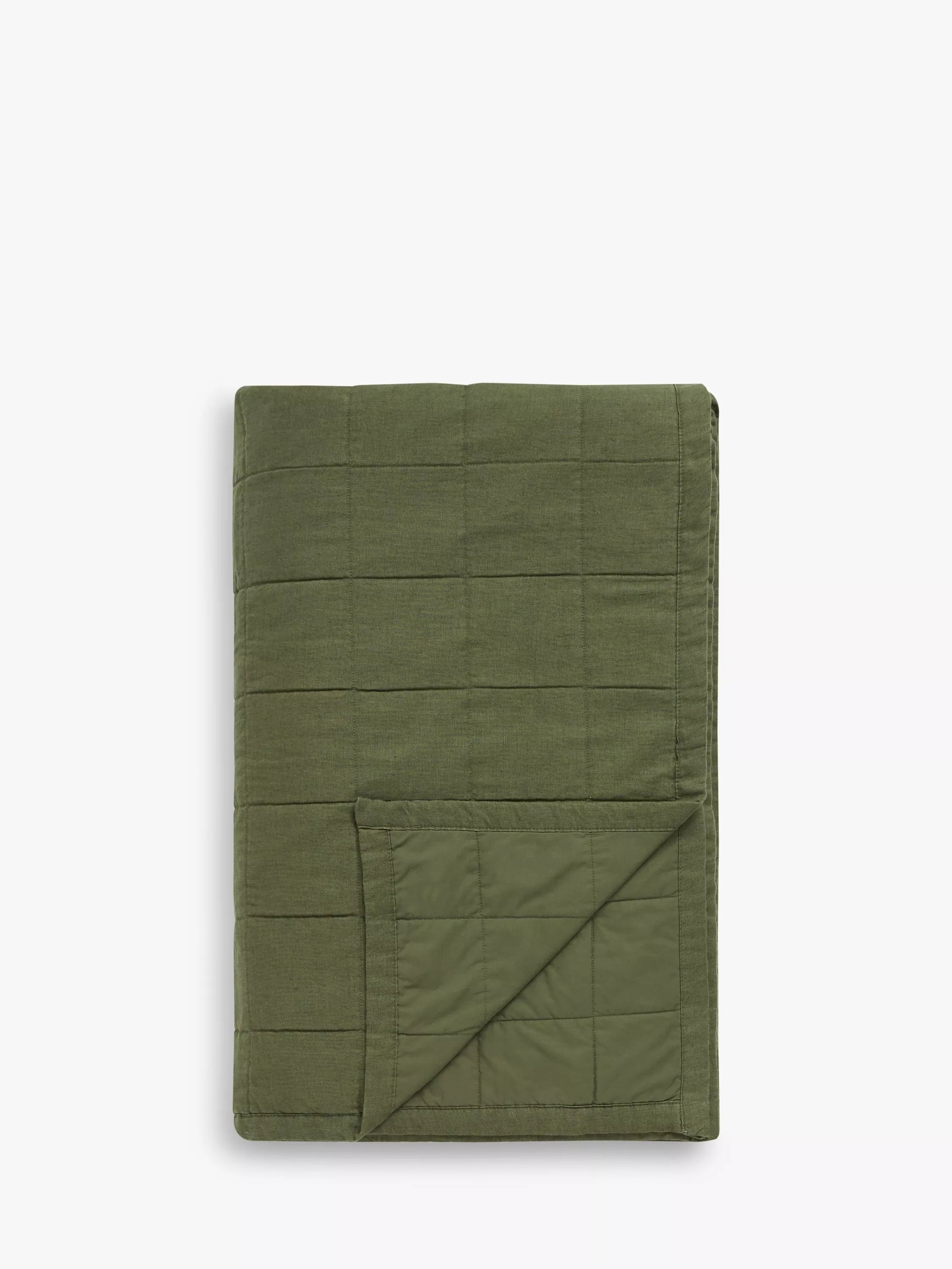 John Lewis linen blend quilted bedspread 250 x 260cm, UK version