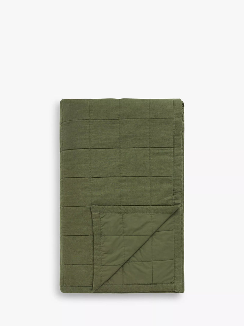 John Lewis linen blend quilted bedspread 250 x 260cm, UK version