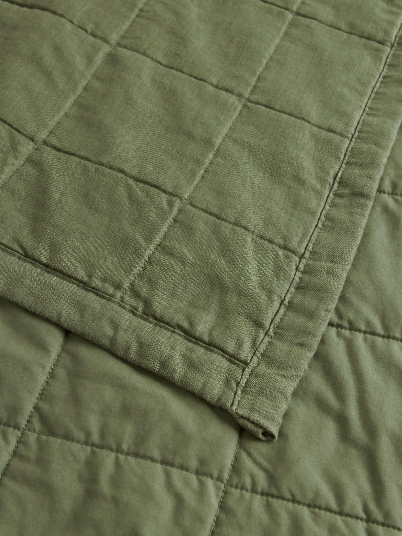 John Lewis linen blend quilted bedspread 250 x 260cm, UK version