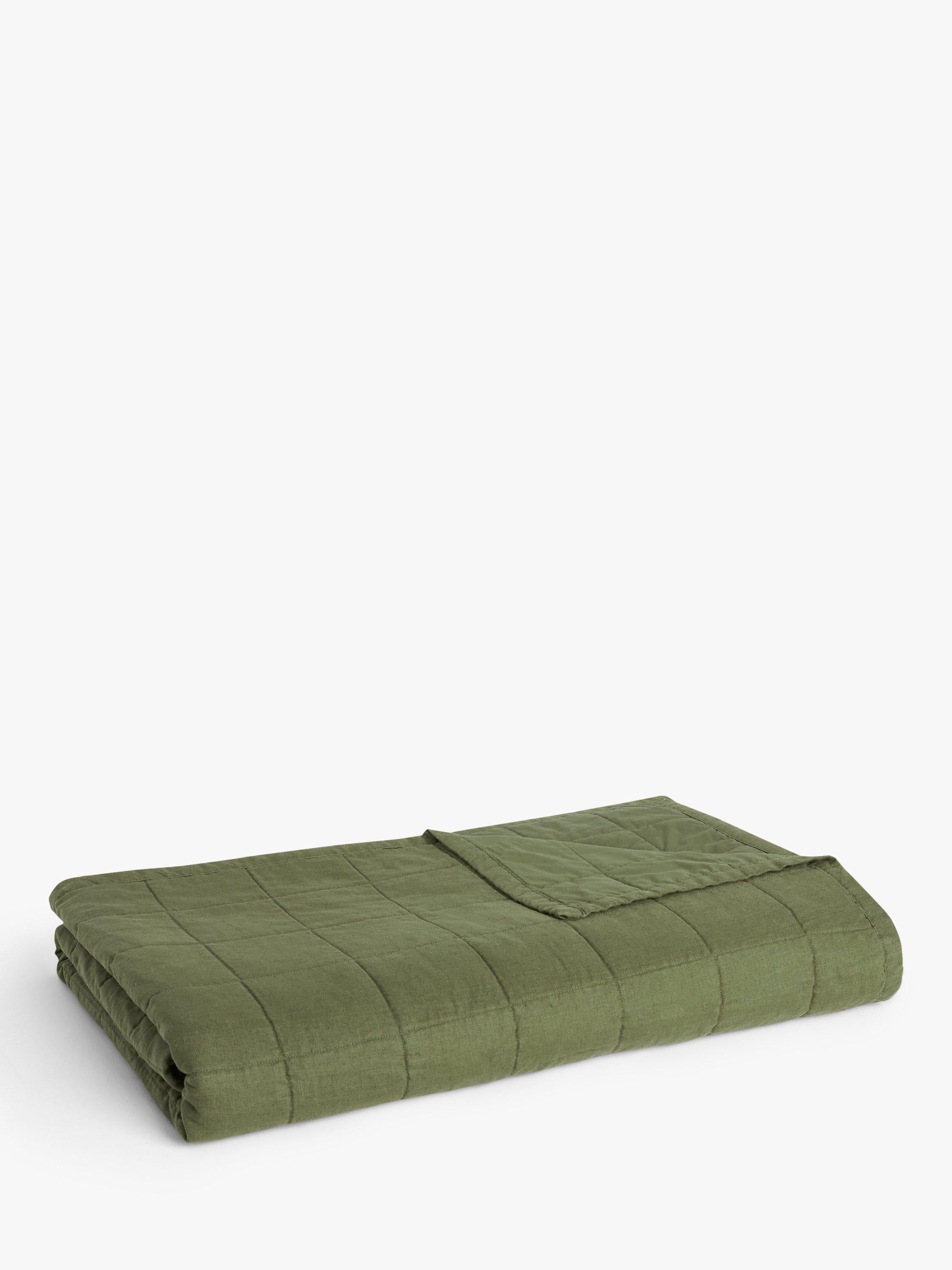John Lewis linen blend quilted bedspread 250 x 260cm, UK version