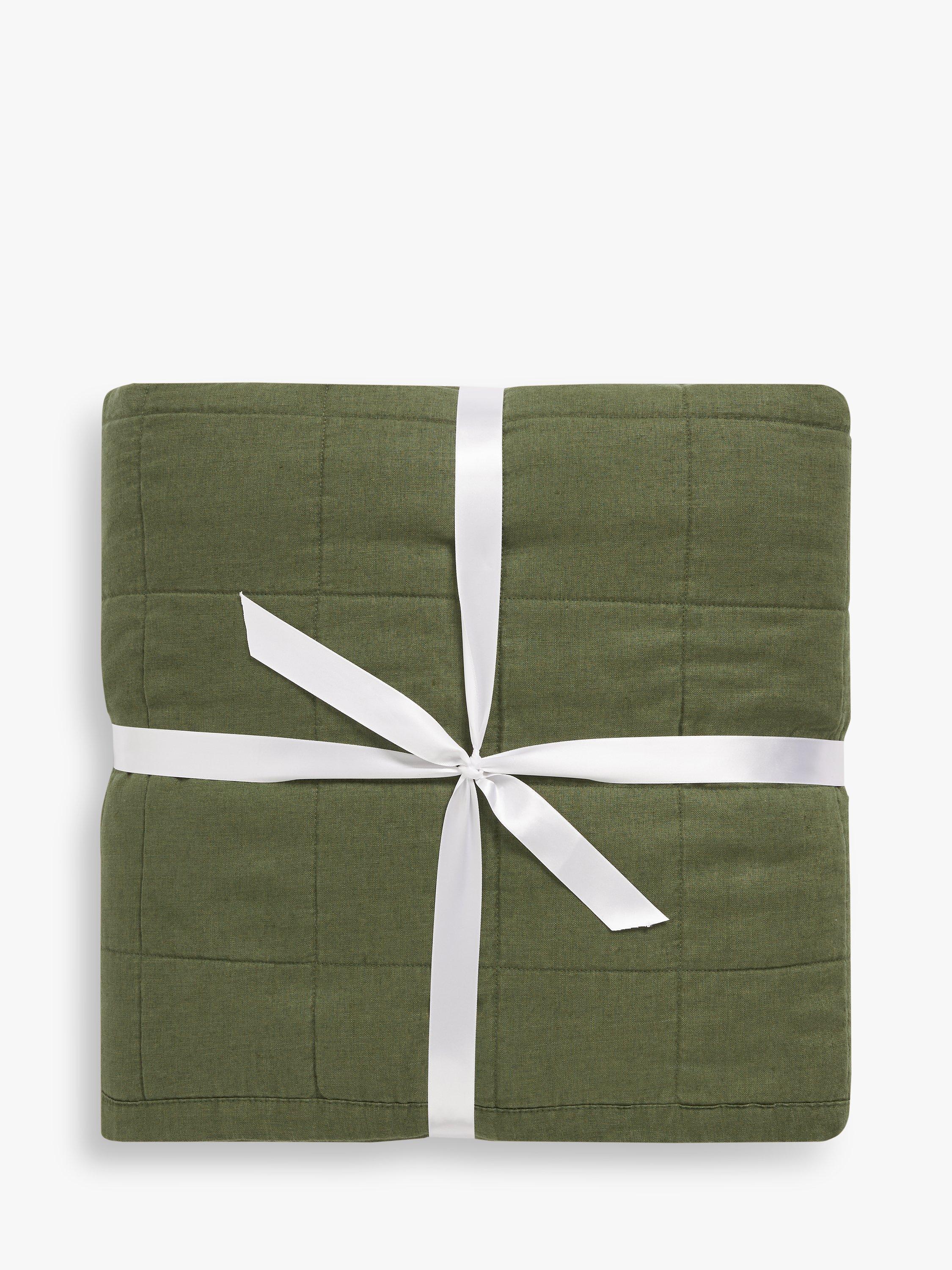 John Lewis linen blend quilted bedspread 250 x 260cm, UK version