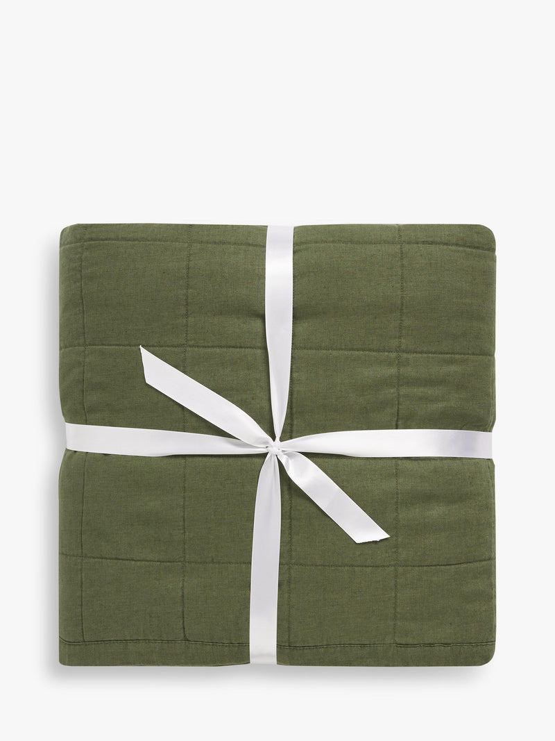 John Lewis linen blend quilted bedspread 250 x 260cm, UK version