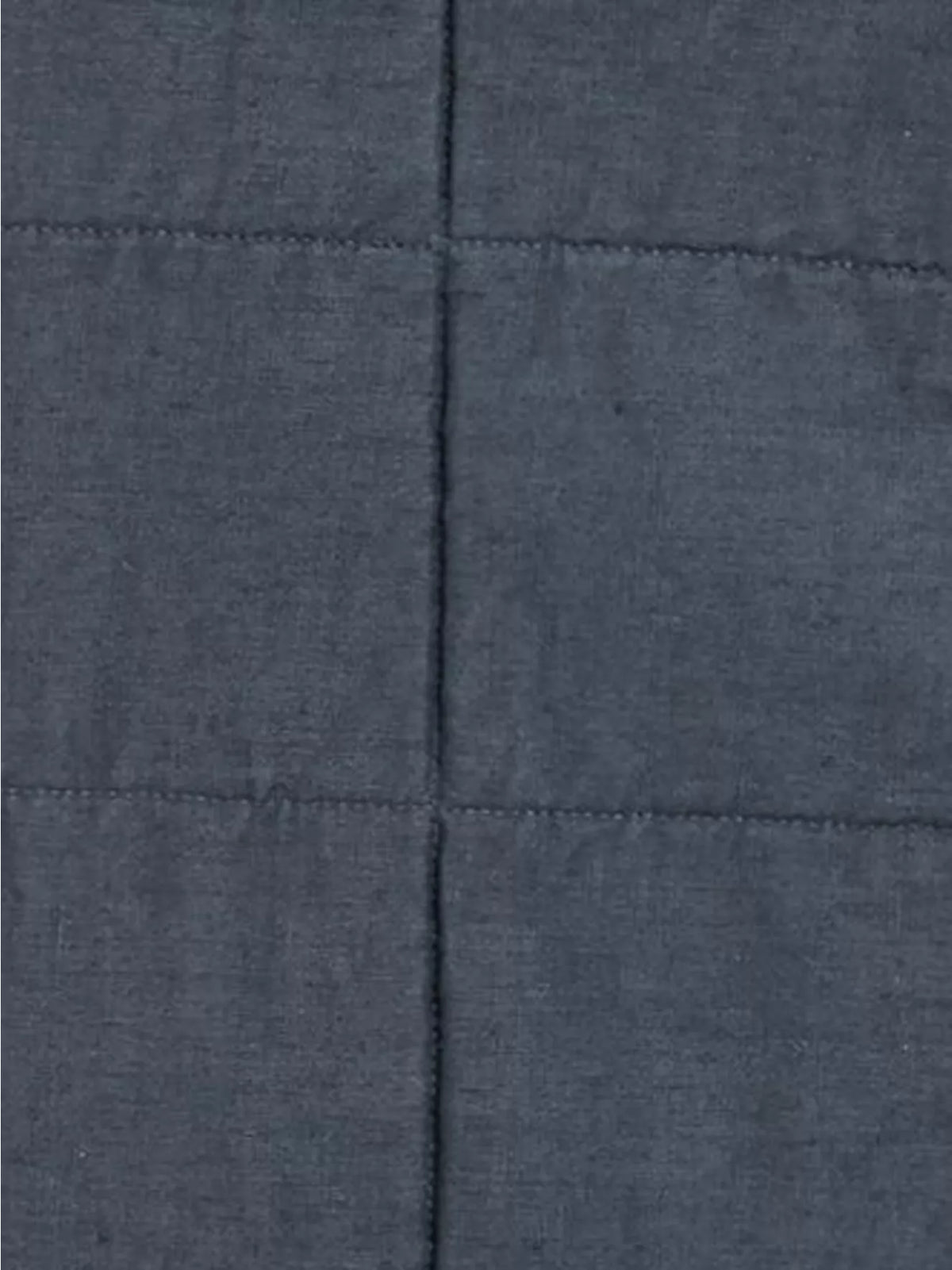 John Lewis Linen Blend Quilted Bedspread - Denim Blue