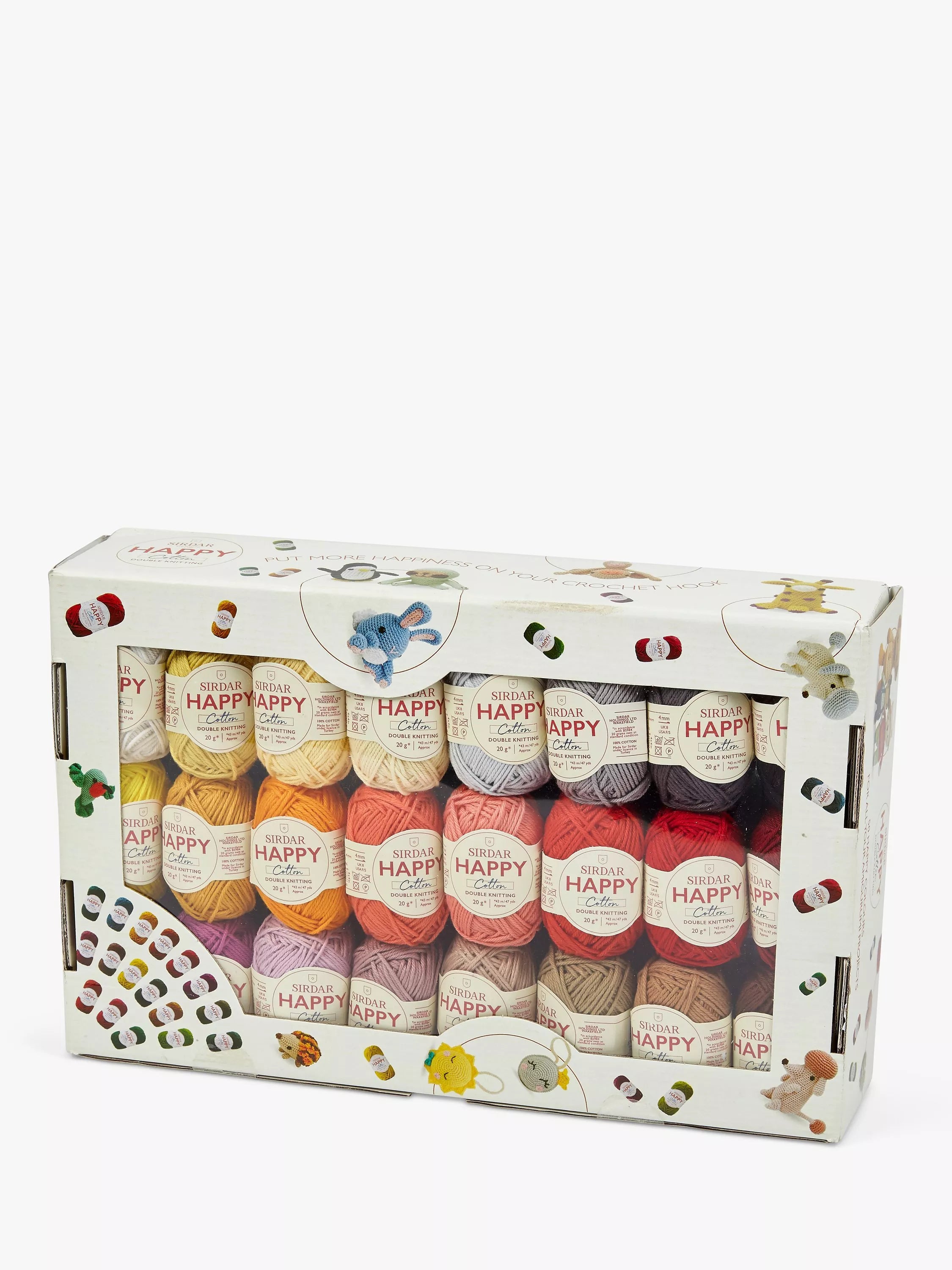 Sirdar Happy Colours Cotton DK yarn set 50x20g, UK version
