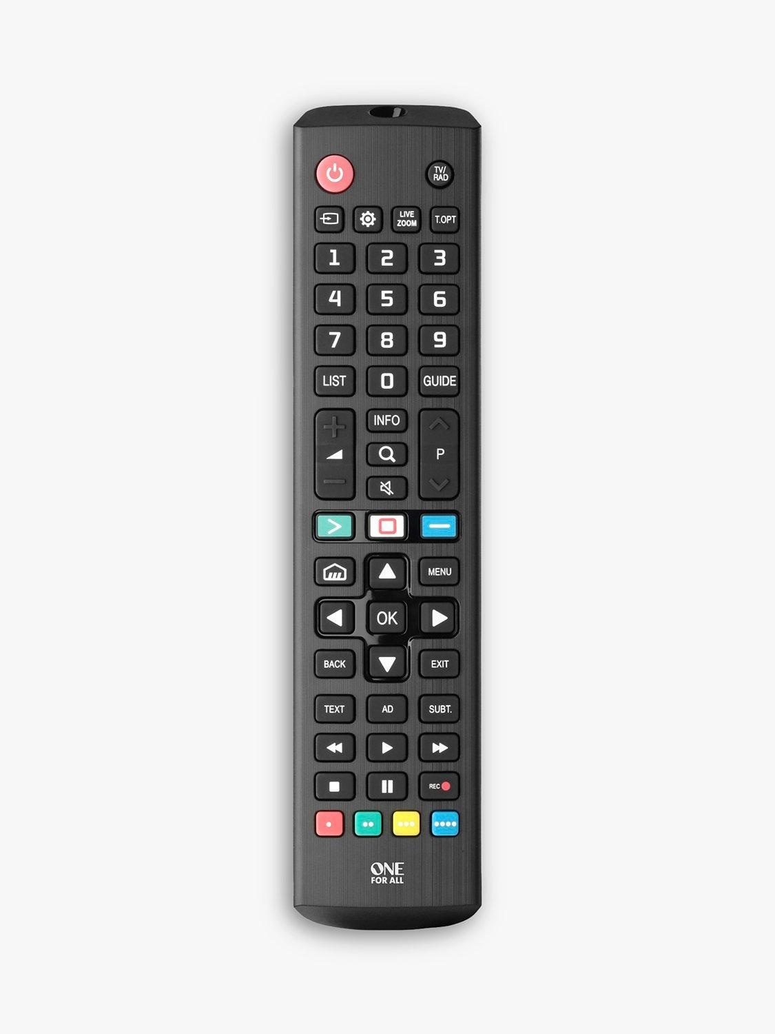 One For All URC4911 remote for LG TVs, imported from the UK