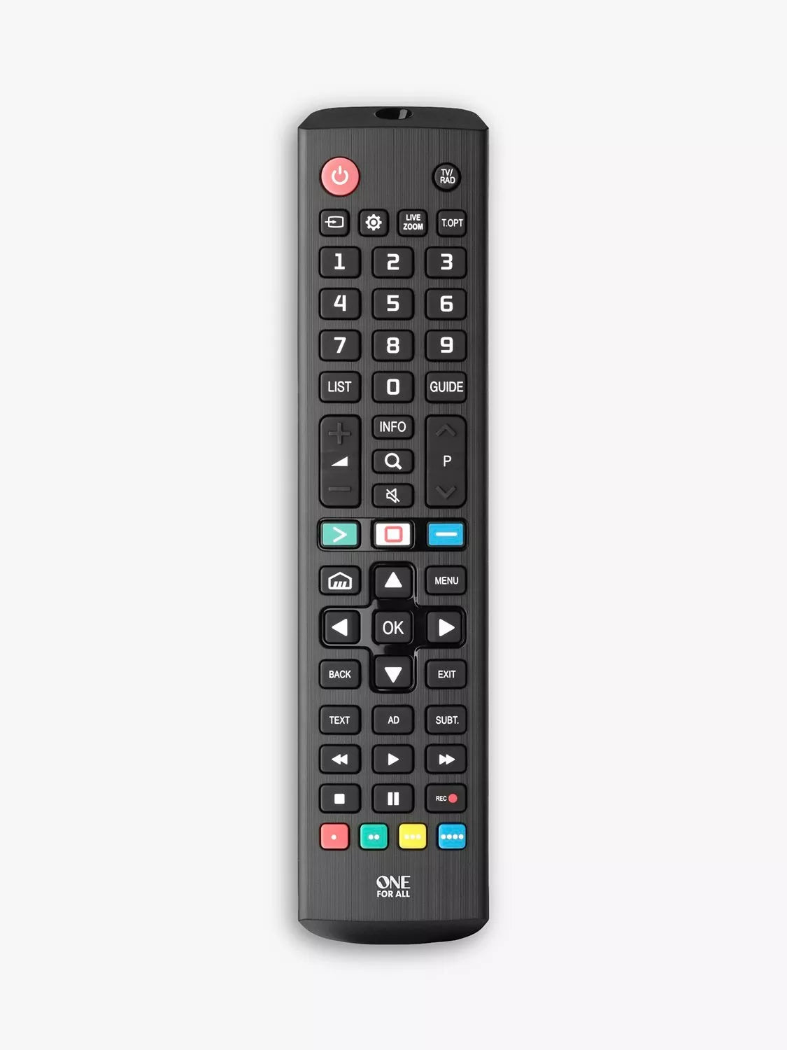 One For All URC4911 remote for LG TVs, imported from the UK