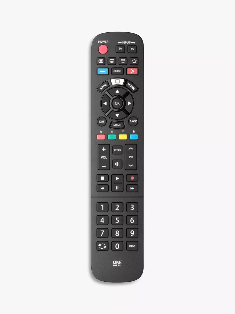 One For All URC4914 replacement remote for Panasonic TVs, imported from the UK