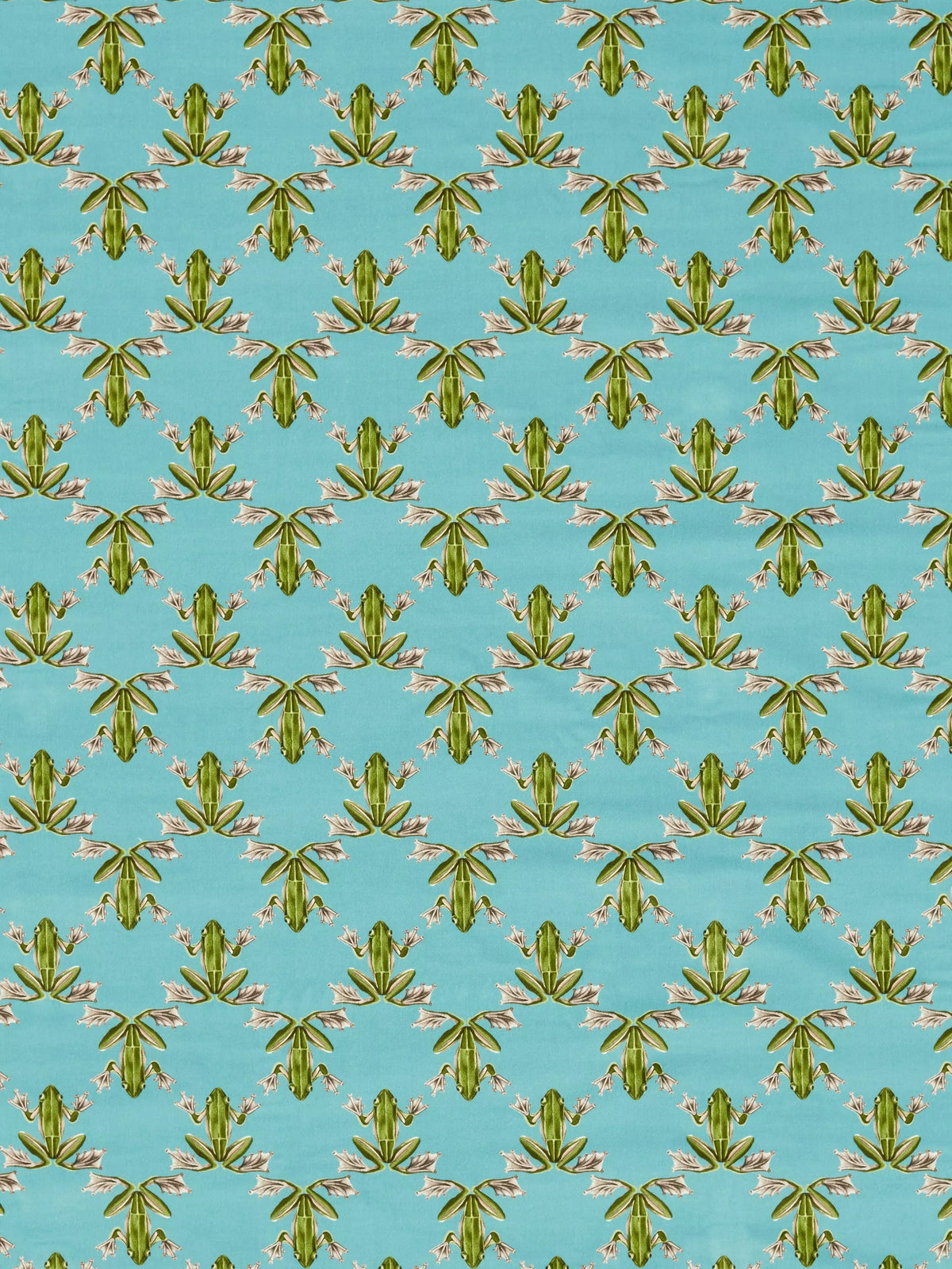 Harlequin frog pattern furnishing fabric unbleached velvet, imported from the UK