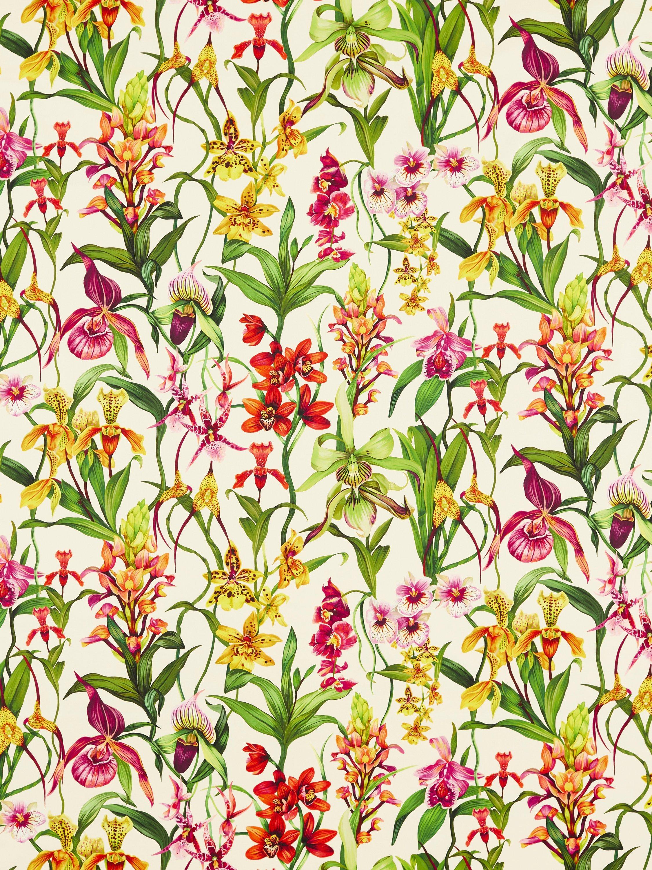 Harlequin British cotton floral furnishing fabric, UK version