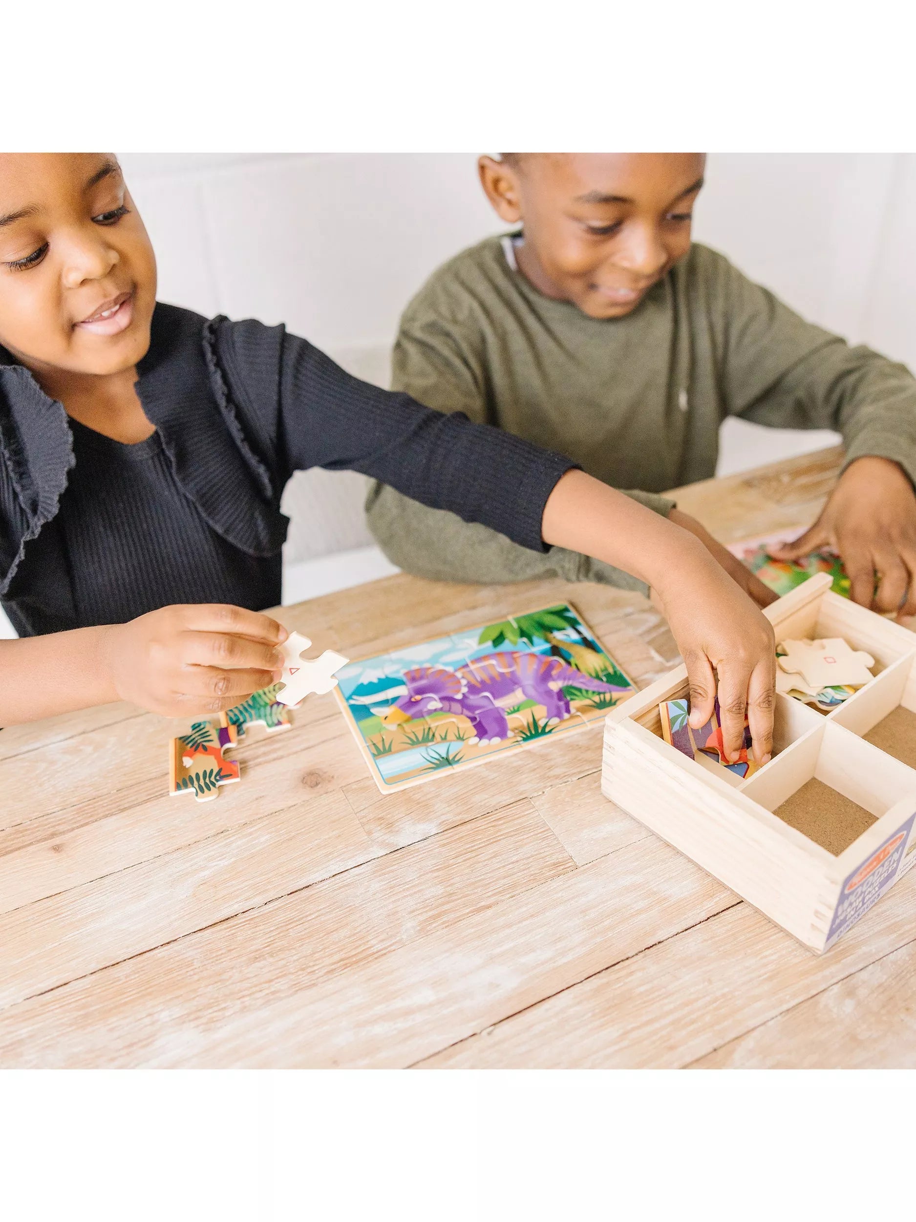Melissa & Doug dinosaur jigsaw puzzles set, imported from the UK