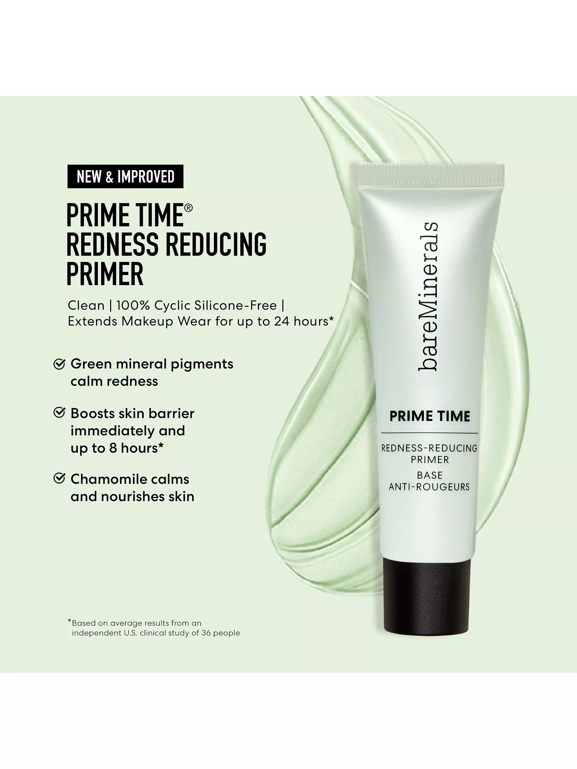 bareMinerals Prime Time Redness Reducing Primer 30ml, UK version