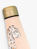 Yvonne Ellen leopard stainless steel drinks bottle pink/multi 400ml (British brand)
