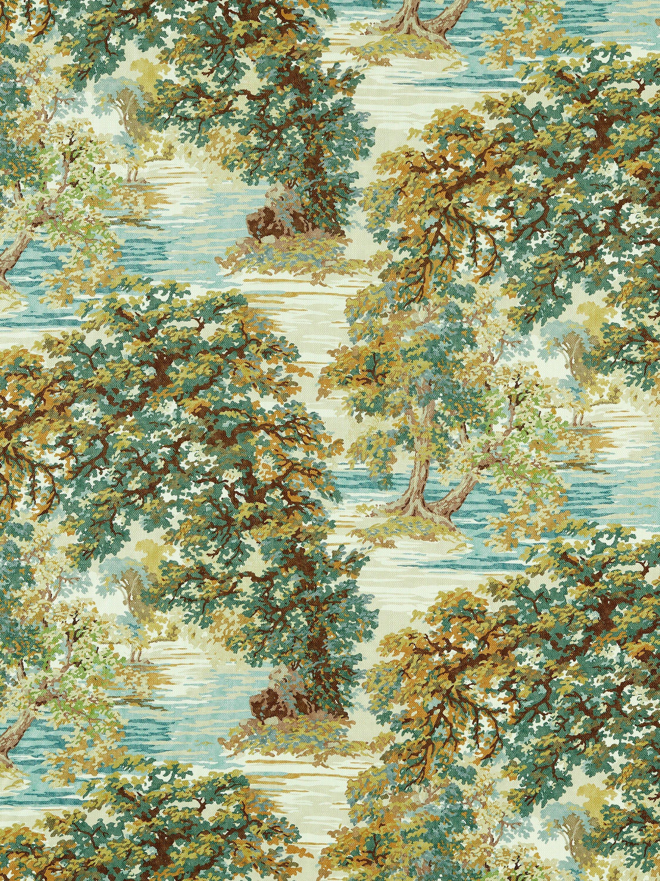 Sanderson Ancient Canopy furnishing fabric leaves trees pattern (British brand)