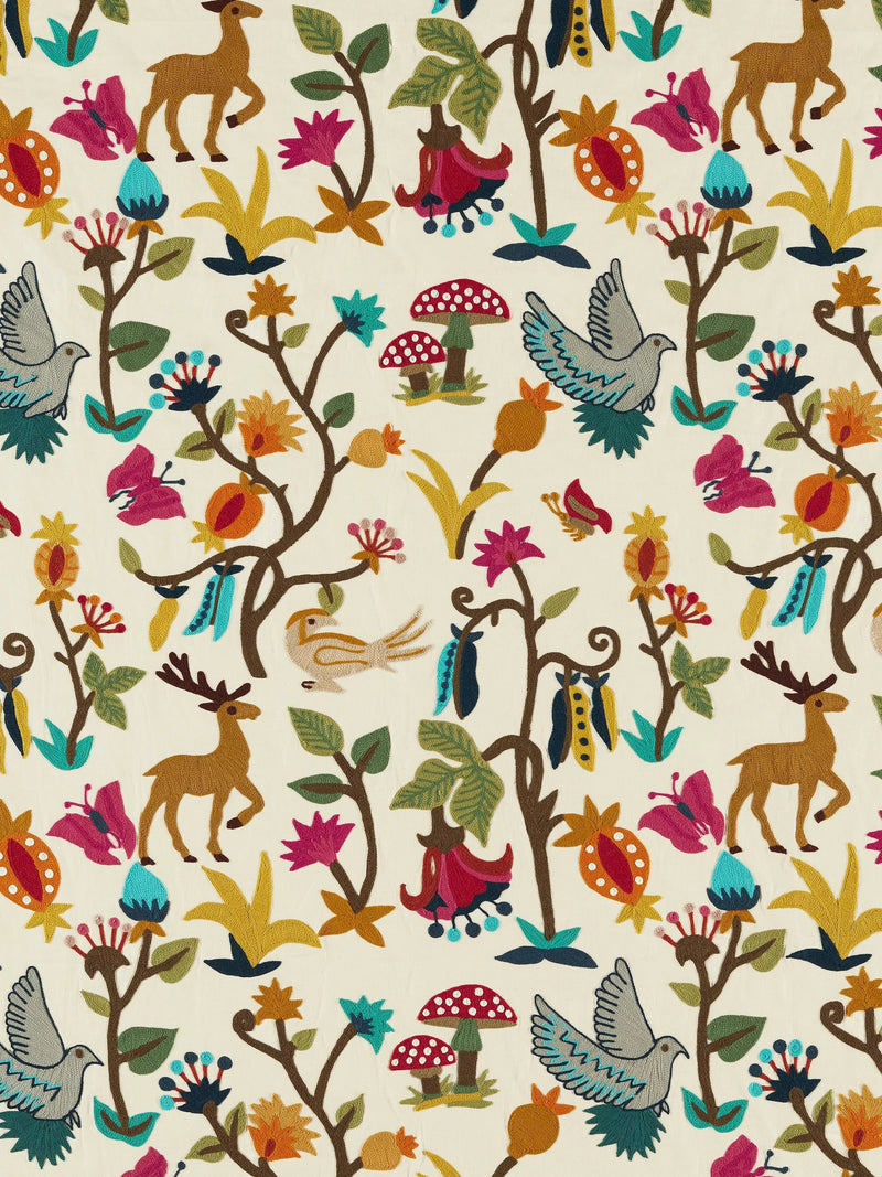 Sanderson Forest of Dean fabric crewel embroidery (British brand)