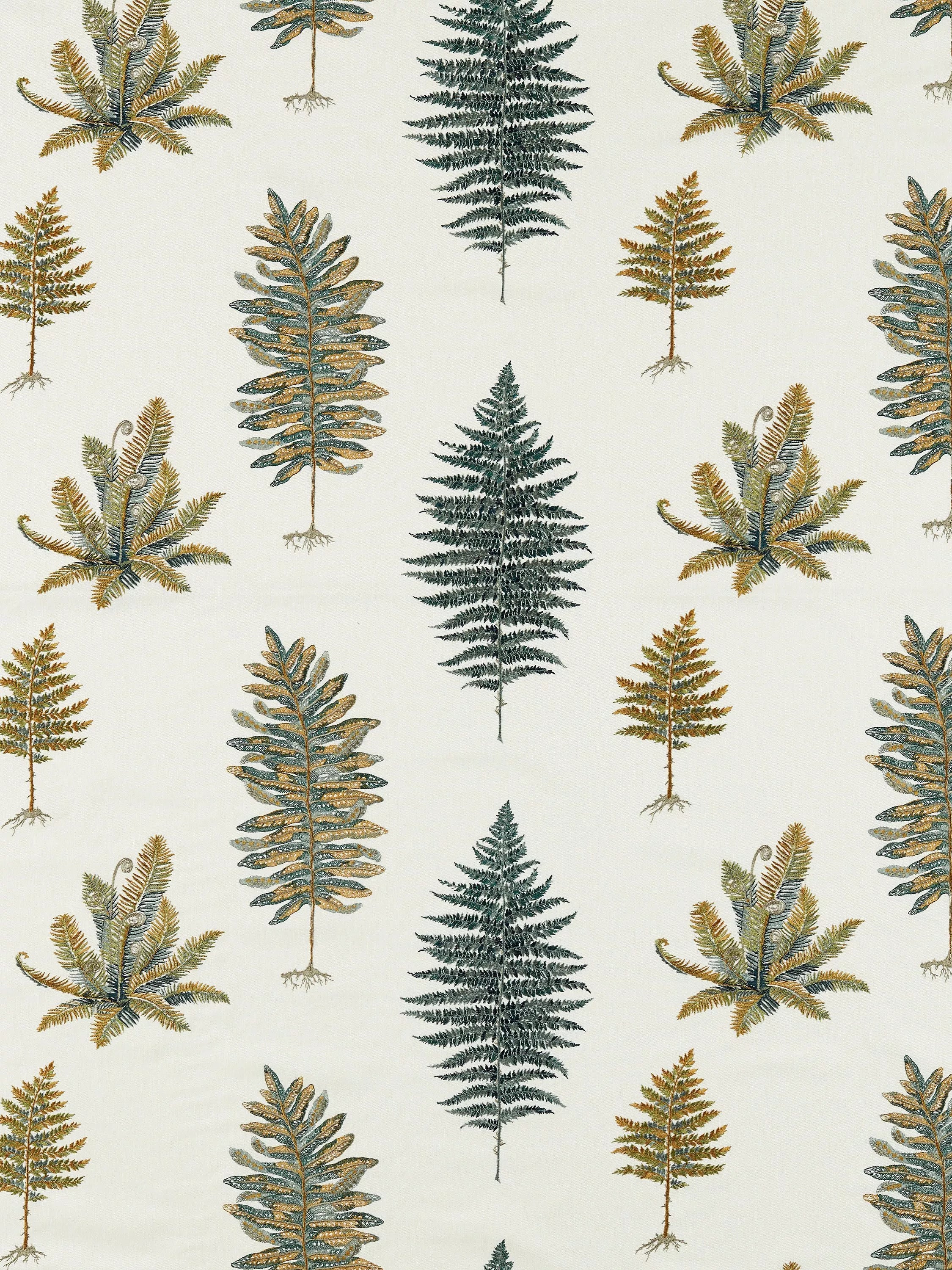 Sanderson Fernery Embroidery Furnishing Fabric