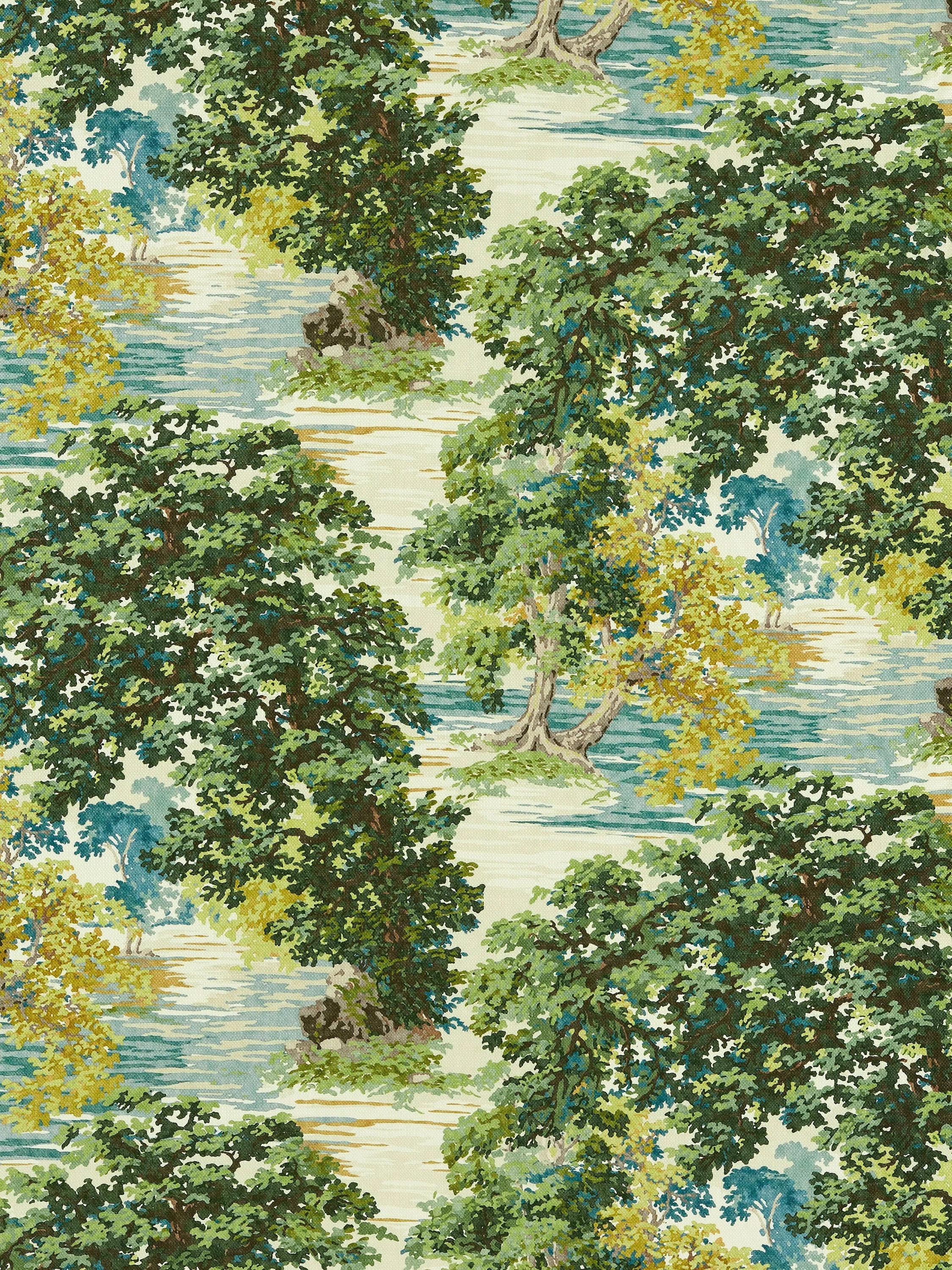 Sanderson Ancient Canopy furnishing fabric leaves trees pattern (British brand)