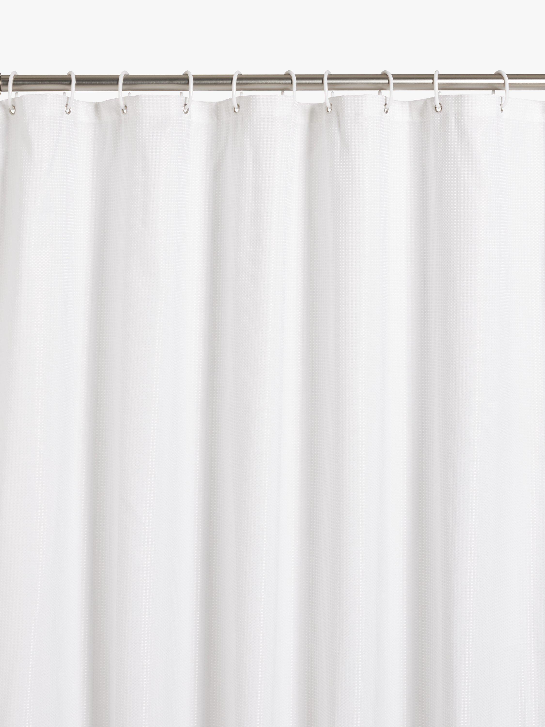 John Lewis Textured Waffle Shower Curtain 180x180cm , UK version