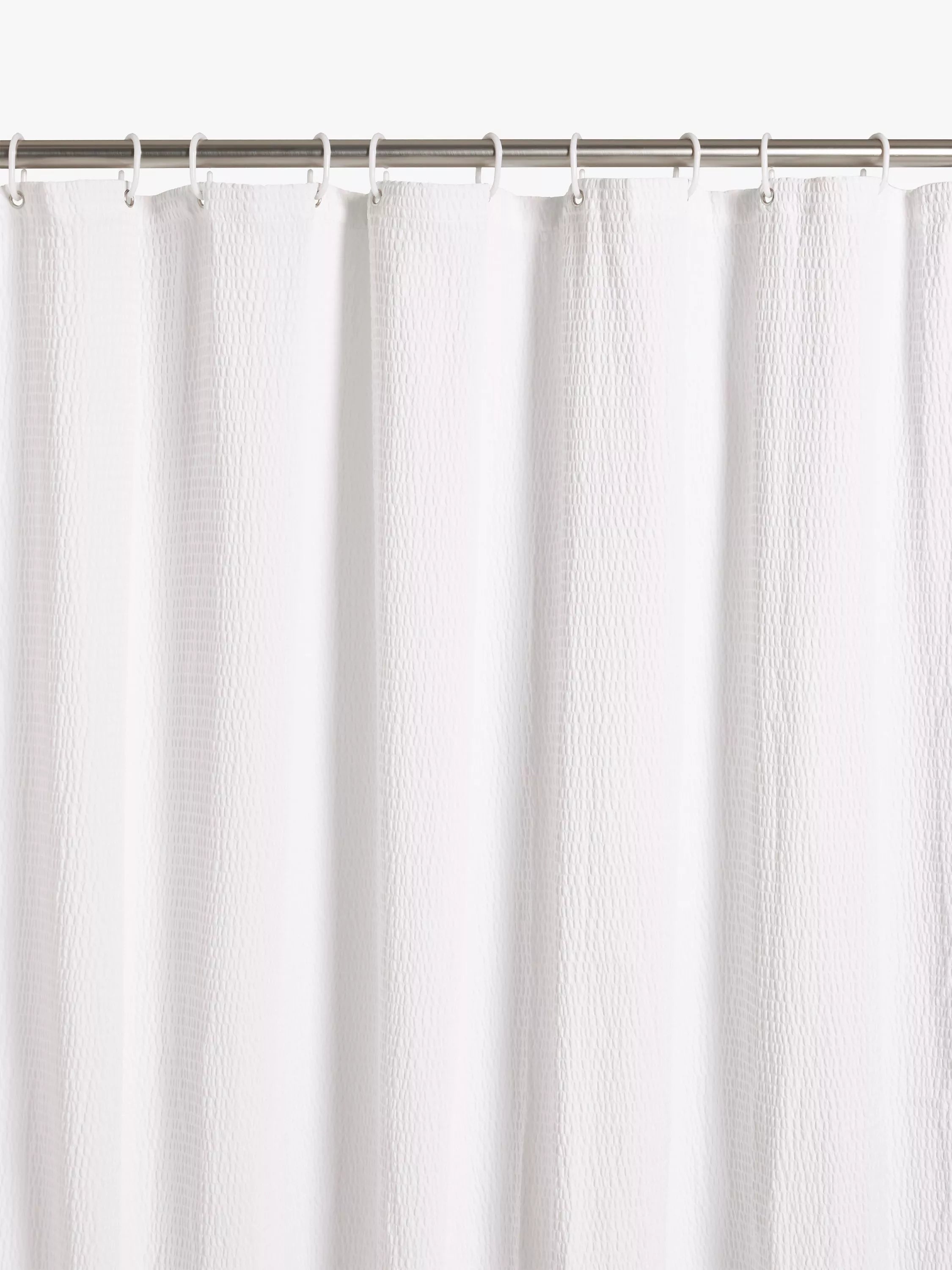 John Lewis white seersucker shower curtain, UK version