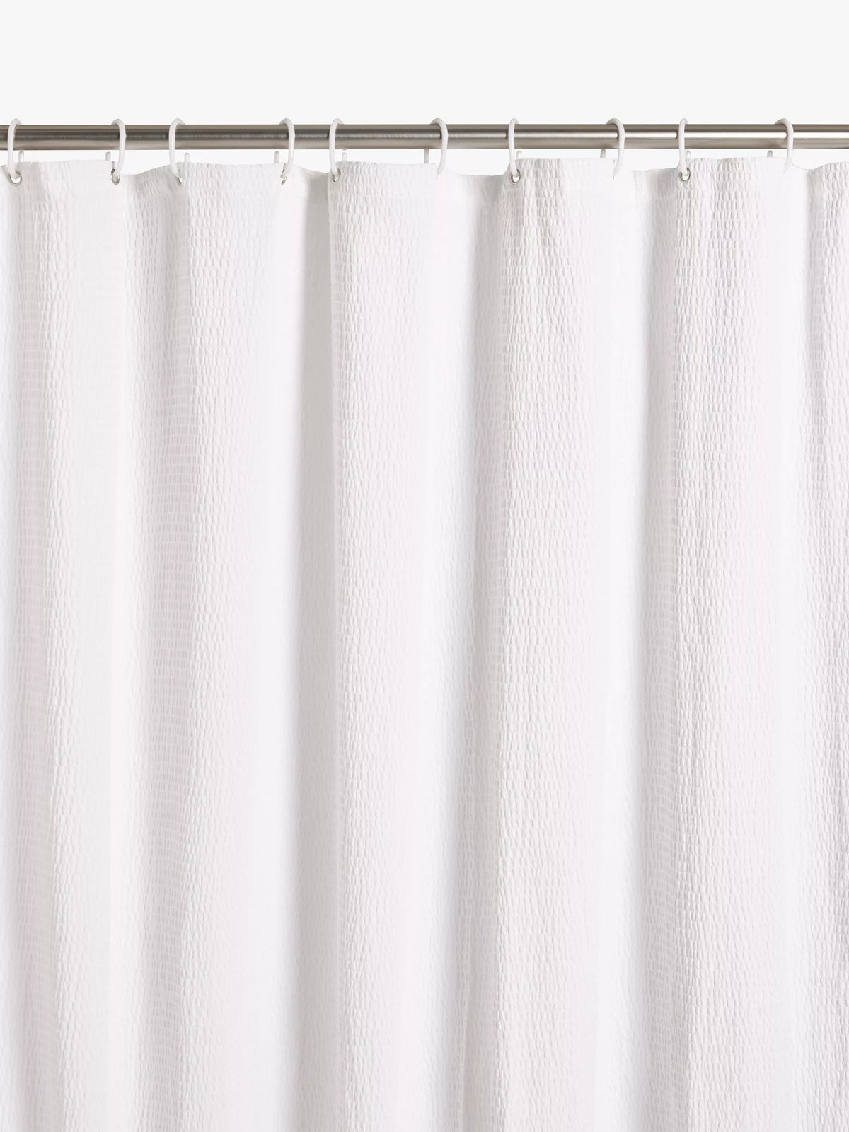 John Lewis white seersucker shower curtain, UK version