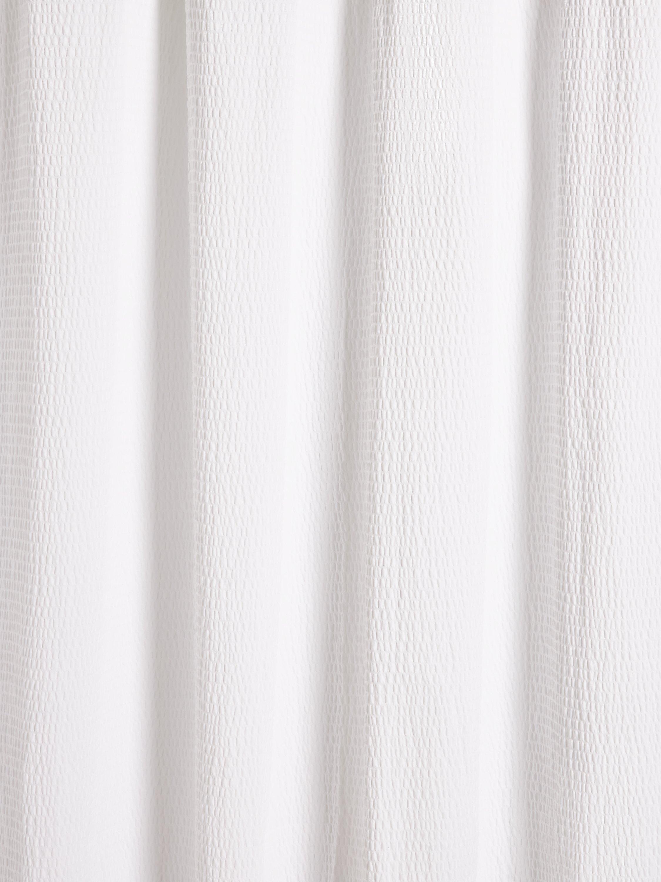 John Lewis white seersucker shower curtain, UK version