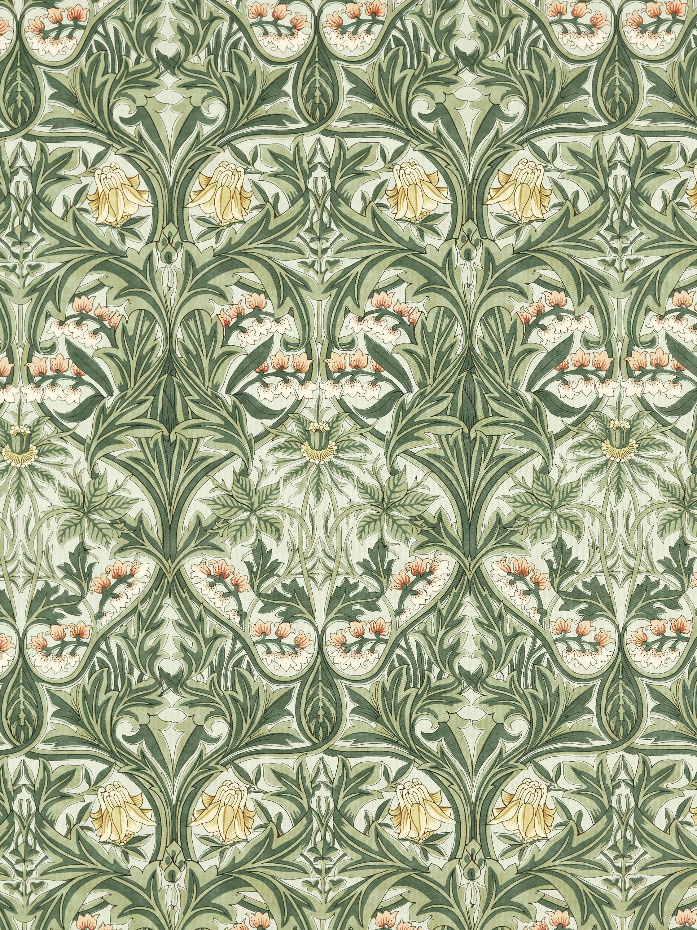 Morris & Co. Bluebell linen blend fabric, imported from the UK