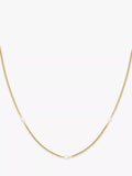 Astrid & Miyu Navette cubic zirconia chain necklace gold (British brand)