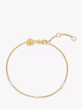 Astrid & Miyu gold plated Navette cubic zirconia bracelet (British brand)