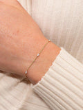 Astrid & Miyu gold plated Navette cubic zirconia bracelet (British brand)