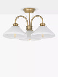 John Lewis Tula semi flush ceiling light matt antique brass, UK version