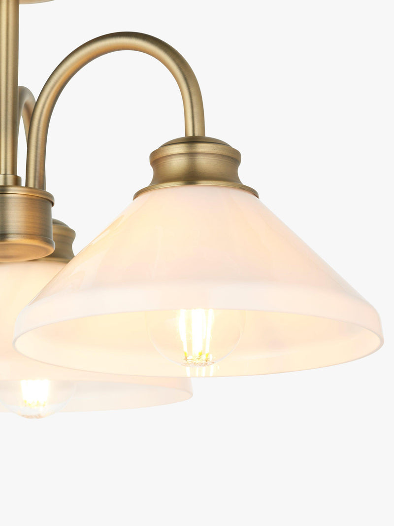John Lewis Tula semi flush ceiling light matt antique brass, UK version