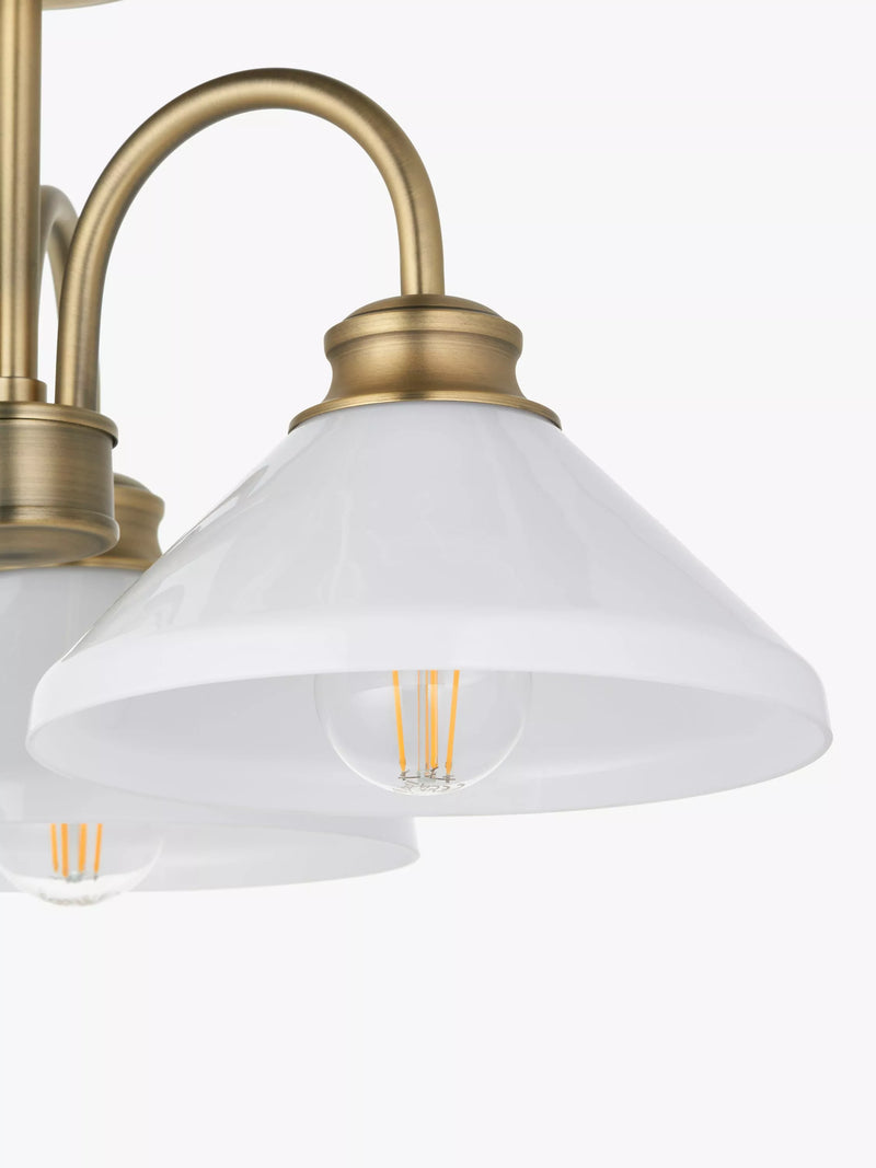 John Lewis Tula semi flush ceiling light matt antique brass, UK version