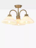 John Lewis Tula semi flush ceiling light matt antique brass, UK version
