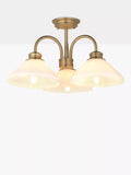 John Lewis Tula semi flush ceiling light matt antique brass, UK version