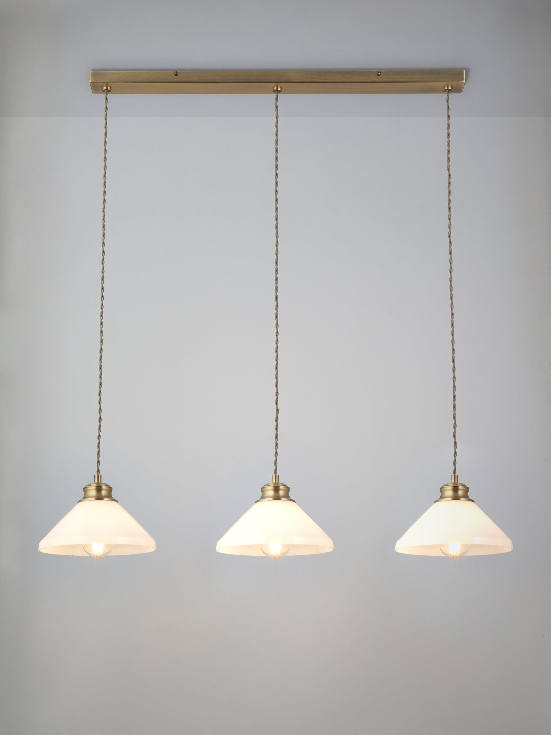 John Lewis Tula 3-arm ceiling light, antique finish - British product