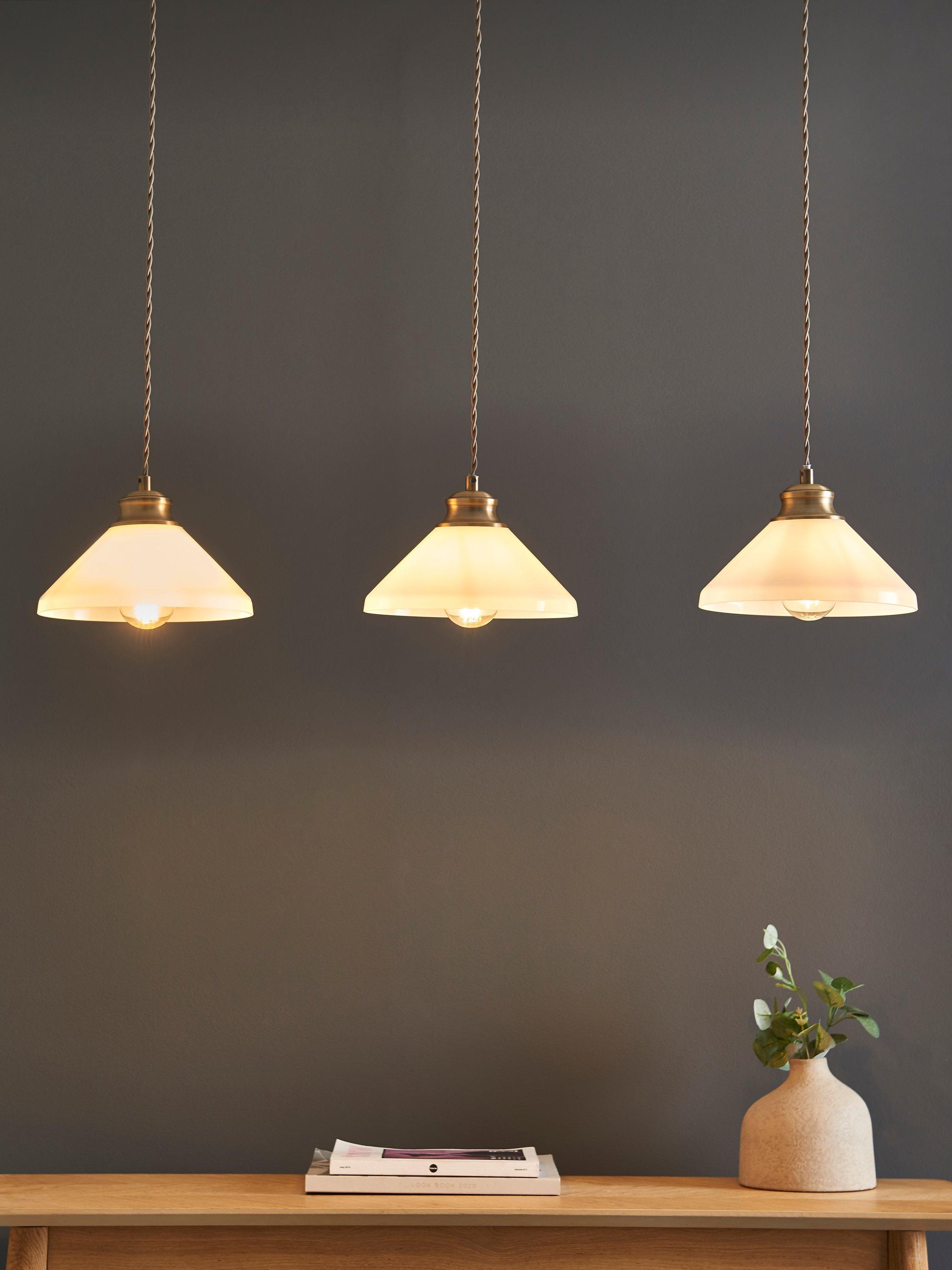 John Lewis Tula 3-arm ceiling light, antique finish - British product
