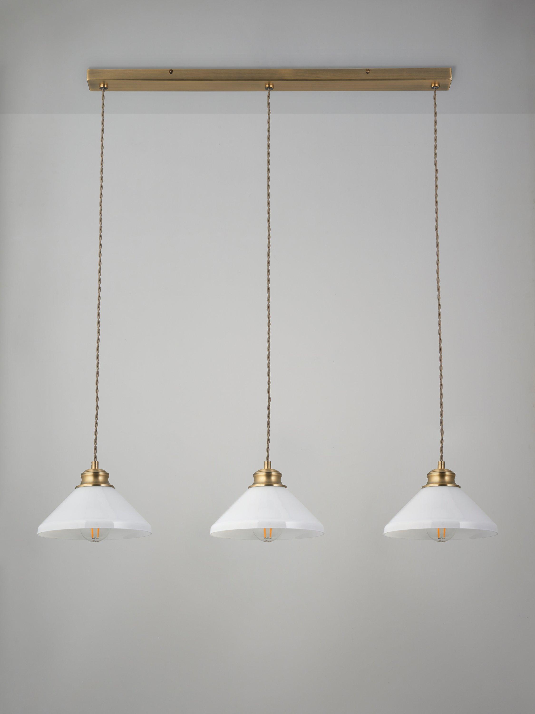 John Lewis Tula 3-arm ceiling light, antique finish - British product