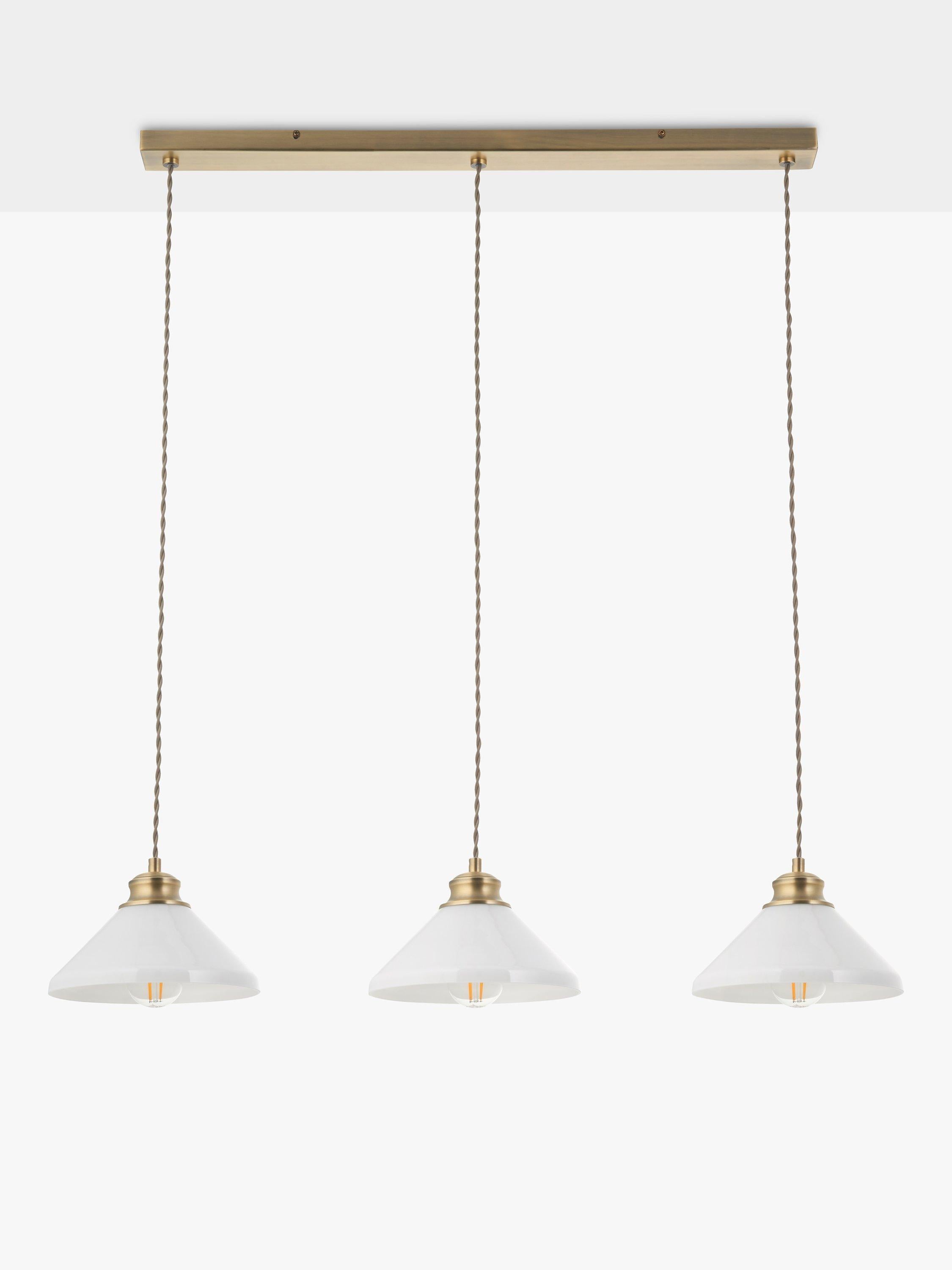John Lewis Tula 3-arm ceiling light, antique finish - British product