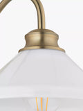 John Lewis Tula opaline wall light matt antique brass, UK version